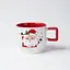 Новорічна порцелянова чашка для чаю і кави Санта 400 мл Білий з червоним Yiwu FM-CS-50D - мініатюра 2