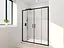 Дверь в нишу Mixxus Premium Diverse SD01-160x185-TR Black прозрачное стекло 5 мм MI6879, универсальная, прозрачная, черный матовый - миниатюра 5