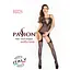 Бодістокінг Passion BS024 комбінезон імітація панчохи та пояси S/M/L black - мініатюра 5