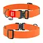 Ошейник для собак водостойкий Waudog Waterproof с QR-паспортом металлическая пряжка-фастекс Ш 40 мм Д 46-70 см оранжевый - миниатюра 1