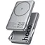 Портативний ЗП Power Bank Hoco Q36 Sunlight magnetic suction+holder PD20W з БЗП 5000 mAh Metal grey - мініатюра 1