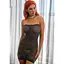 Сукня Leg Avenue Shimmer Sheer rhinestone tube dress Black/Silver One size - мініатюра 5