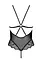Сітчасте боді з мереживним ліфом Passion DELIENA Body XXL/XXXL black - мініатюра 4