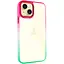 Чохол Epik TPU+PC Fresh sip series для Apple iPhone 13, 6.1 Салатовий/Рожевий - мініатюра 1