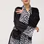 Кімоно жіноче з плюшевого велюру Kimono Black and White Zebra 18369 2XL - мініатюра 3