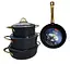 Набір каструль O.M.S. Collection 3019 Diamond Special Edition Black 7 предметів Чорний - мініатюра 2