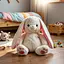 М'яка іграшка-плед та подушка 3 в 1 Зайчик плед в іграшці 35×32×40 (см) Білий Colorful Home 509-9W - мініатюра 2