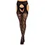 Панчохи Leg Avenue Eyelet lace suspender hose Black One Size - мініатюра 5
