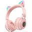 Беспроводные Bluetooth наушники Borofone BO18 Cat Ear розовый - миниатюра 4