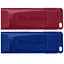 Флеш-накопичувач Verbatim USB флеш накопичувач 2x32GB Store'n'Go Slider Red/Blue USB 2.0 (49327) - мініатюра 1