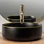 Умивальник Rea Sami black mat gold edge чорний REA-U0595, Чорний матовий - мініатюра 3