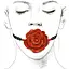 Розкішний кляп у вигляді троянди Zalo - Rose Ball Gag - мініатюра 4