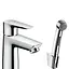 Змішувач Hansgrohe Talis E 110 для умивальника з гігієнічною лійкою 71729000, Хром - мініатюра 1
