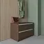 Комод Vays R-19 Венге Темний-Білі планки, 2 шухляди без ручок, ЛДСП, 80×40×53 см - для передпокою, спальні, вітальні - мініатюра 1