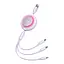 Кабель Baseus Bright Mirror 2 Series Retractable 3-in-1 Fast Charging Data Cable USB to M+L+C 3.5A 1.1m Purple - миниатюра 3