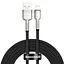 Кабель Baseus Lightning Cafule Series Metal Data Cable 2 метра 2.4A (CALJK-B01) черный - миниатюра 1