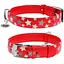 Ошейник для собак Waudog Glamour кожаный с QR паспортом, узор Звездочка, светящийся/светоотражающий, L, Ш 35 мм, Дл 46-60 см (4823089301426) - миниатюра 1