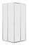 Душевая кабина квадратная Eger Vi`z New WZ 95x95 раздвижная стекло Zuzmara без поддона white 599-066WZ/1, матовый, белый - миниатюра 1