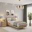 Ліжко односпальне MebelStar Б'янка Ламелі 90x200 см Дуб тахо/Аляска білий (MBS-1026) - мініатюра 1
