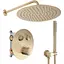 Душова система Rea Lungo brushed gold з термостатом + BOX прихованого монтажу REA-P8551, Золотий - мініатюра 1