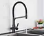 Кухонный смеситель Blide ZeroTwo с подключением к фильтру + вытяжной гусак (Черный мат) - миниатюра 2
