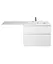 Тумба Мойдодир Палермо 80-U Adam 140 R Білий підвісна з крилом над пральною машиною Білий - мініатюра 6