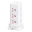 Сетевой фильтр-удлинитель Yiwu HP-5-7MF TOWER B23 4,8 м 9 розеток 3USB + 1PD и LED-лампа белый  - миниатюра 8