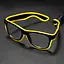 Очки светодиодные Leds прозрачные El Neon ray yellow неоновые - миниатюра 2