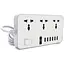 Сетевой фильтр ТВ-Т09, 3 розетки + 6 USB, 2 м, сечение 3х0,75мм, 3000W, White-grey, Box - миниатюра 1