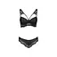 Комплект із еко-шкіри з мереживом Passion Loona Set black L/XL - мініатюра 5