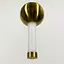 Led светильник в вертикальной форме 60 см с латунным шариком | Line F | Арт. YG517A/600 VL AB - миниатюра 5