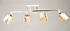 VALESO Ceiling Chandelier K2322/4 for 4 E27 bulbs, White+Gold, Metal/Glass - миниатюра 1