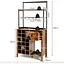 Стеллаж винный Costway Vinoteca кухонный шкаф в стиле Loft - миниатюра 5