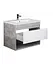 Тумба Мойдодир Oslo 80 Loft з умивальником Cosmo 80 бетон/Білий Сірий - мініатюра 2