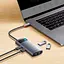 USB-хаб Baseus Metal Gleam Series 4-in-1 Gray (WKWG070113) [110336] - мініатюра 7