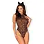 Сексуальний боді Obsessive Leocatia teddy леопардовий L/XL - мініатюра 1