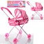 Коляска M 0355 U/R для куклы, классика, 54-48-27см, колеса (свет), металл, в пакете (6903118243014) - миниатюра 2