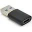 Переходник USB 3.0 M to USB-C F black VEGGIEG (TC-106) - миниатюра 1