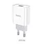 Адаптер сетевой HOCO Asombroso C81A зарядное устройство – сам блок 1USB белый - миниатюра 3