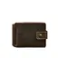 Кожаное портмоне 13.1 зажим с хлястиком темно-коричневое Crazy Horse - миниатюра 11