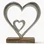 Декор алюмінієвий MBM HOME Серце на підставці срібний 110x50x115 мм (DH-ST-38 S SILVER) - мініатюра 1