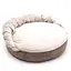 Лежак пуф з ковдрою для собак та котів Zoo-hunt Айсберг круглий коричневий №3 580х580х90 мм - мініатюра 1