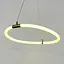 Латунна кільцева люстра з гнучкою LED стрічкою Ø 45 см | Line F | Арт. MD8074-R - мініатюра 2