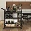 Стеллаж Costway Carrito - кухонная тележка с баром в стиле Loft - миниатюра 6