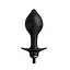 Анальна пробка Pipedream Auto-Throb Inflatable Vibrating Plug 13 см (чорний) - мініатюра 1