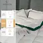 Ковдра MirSon Imperial Satin Luxe, демісезонна, 240х220 см, біла із зеленим кантом - мініатюра 2