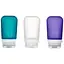 Набір силіконових пляшечок Humangear GoToob+ 3-Pack Medium Clear/Purple/Teal (1054-022.0040) - мініатюра 1