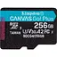 Карта пам'яті Kingston microSD 256GB C10 UHS-I U3 A2 V30 R200/W160MB/s - мініатюра 1