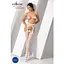 Эротические колготки-бодистокинг Passion S014 white имитация чулок в сеточку и пояса S/M/L - миниатюра 2