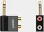 Адаптер Ugreen AV147 6.35 мм Male to 2RCA Female Adapter чорний (40846) - мініатюра 2